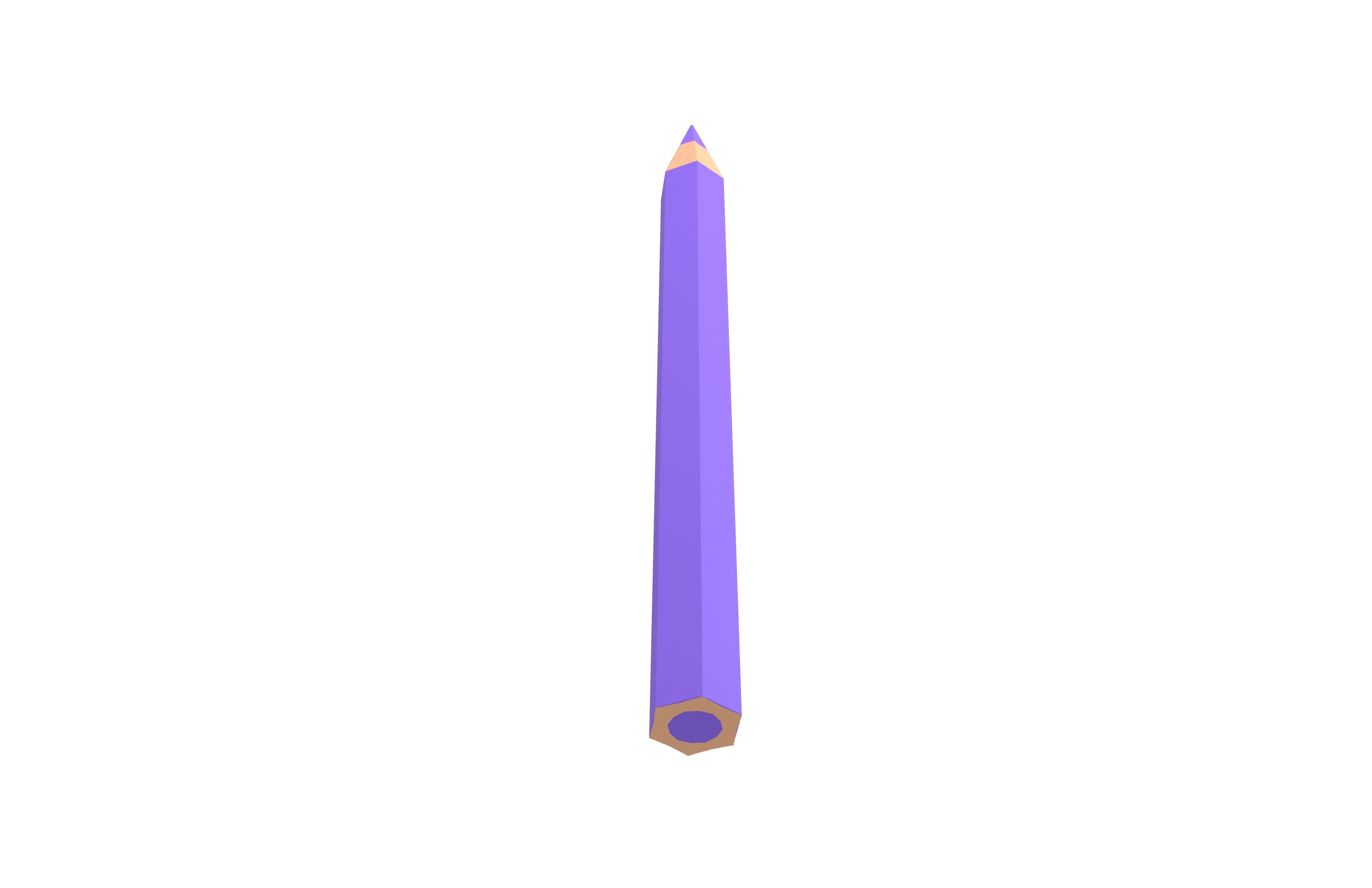 Colored Pencils v1 008 Low-poly 3D model_4