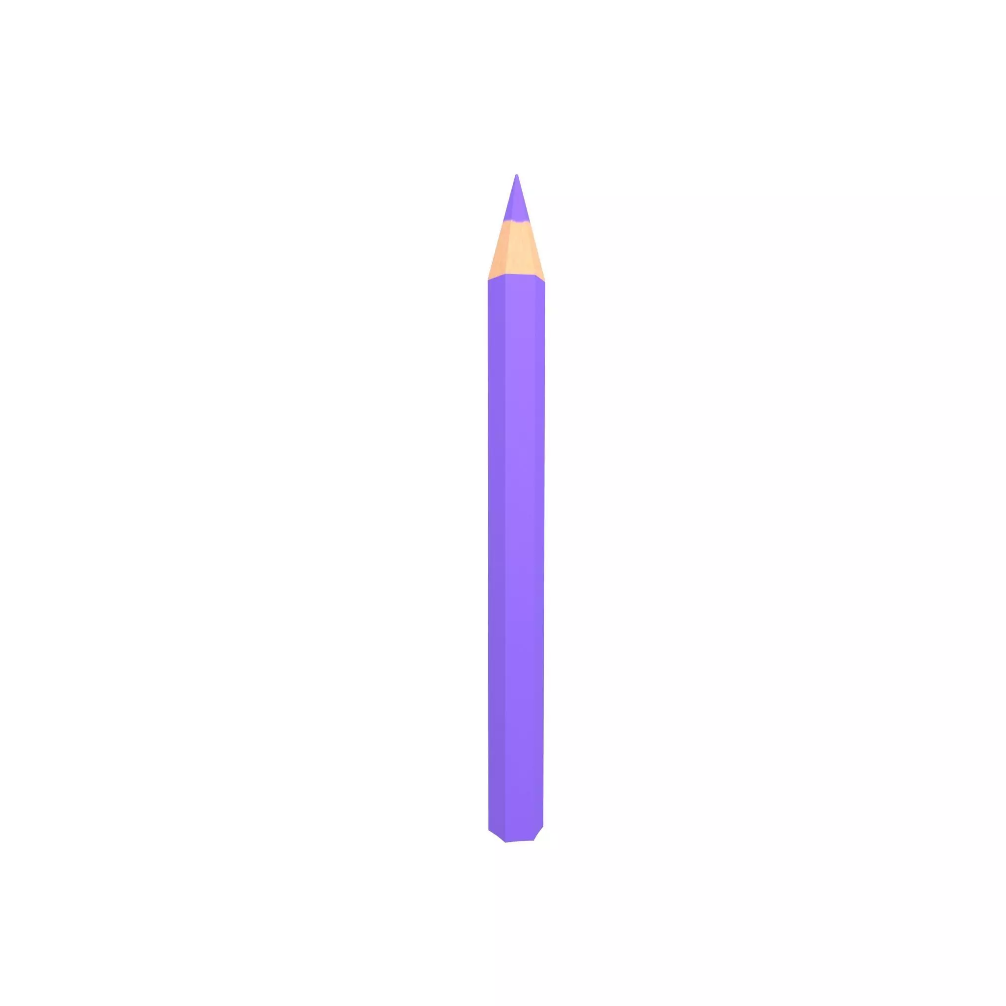 Colored Pencils v1 008 Low-poly 3D model_0