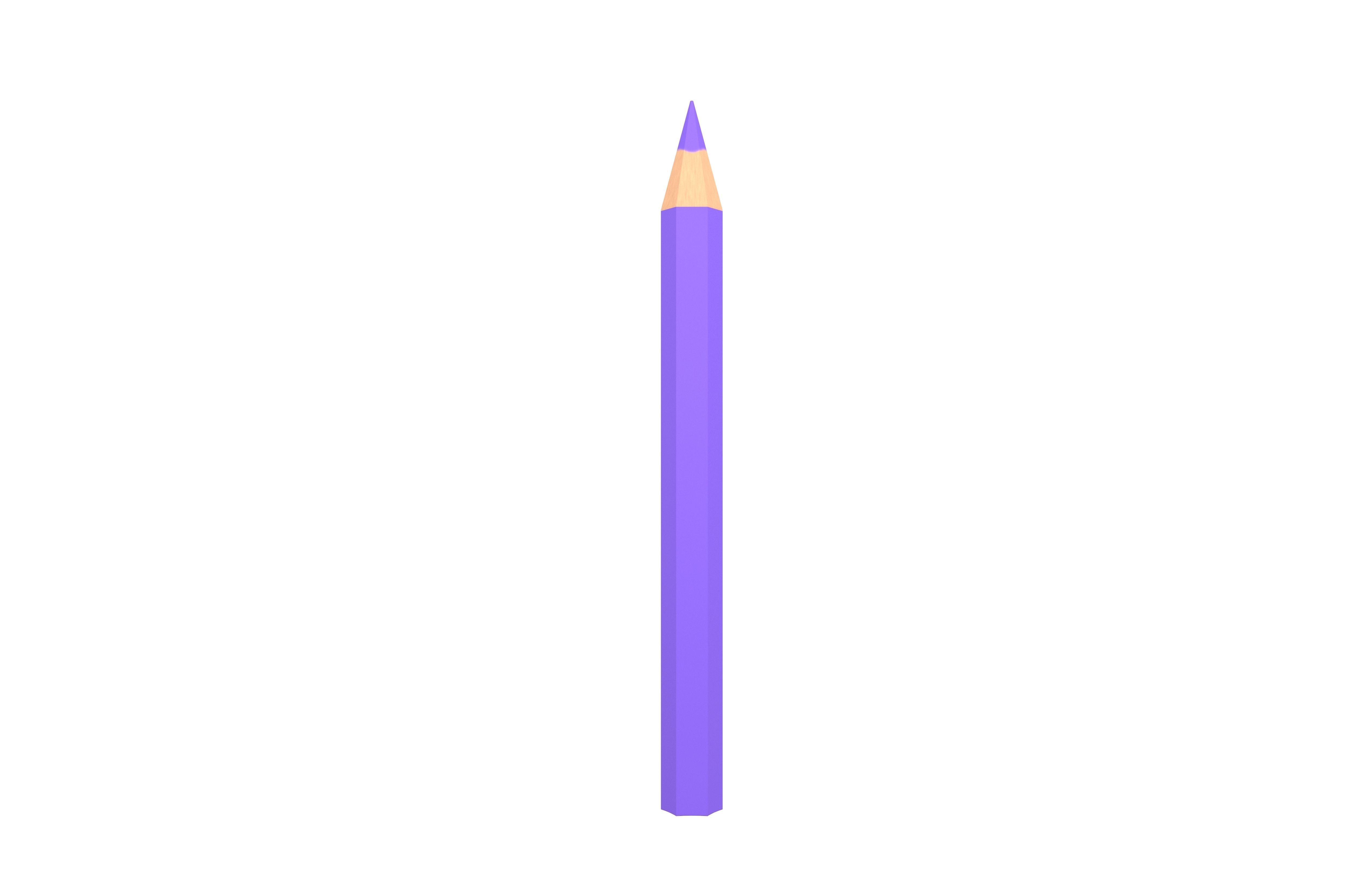 Colored Pencils v1 008 Low-poly 3D model_2