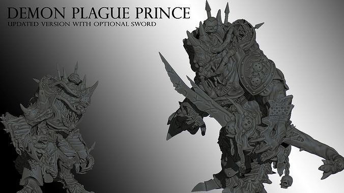 Demon Plague Prince 3D print model