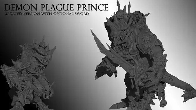 Demon Plague Prince 3D print model
