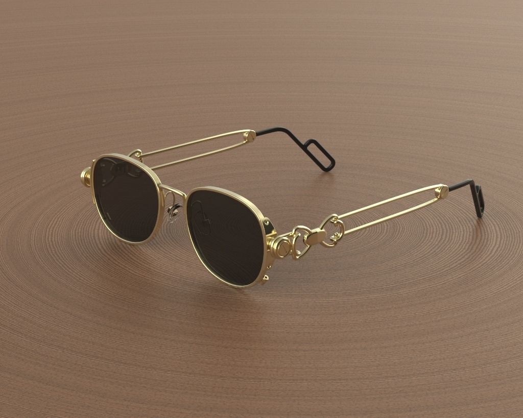 Glasses pair of sunglasses 3D print model_2