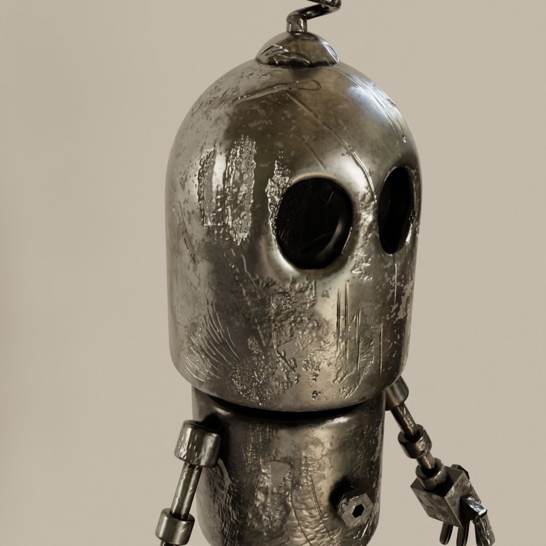 Robot Cartoon 3D model_3