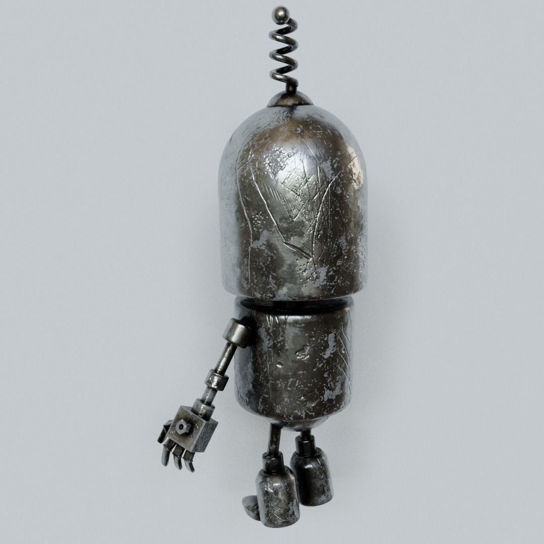 Robot Cartoon 3D model_4