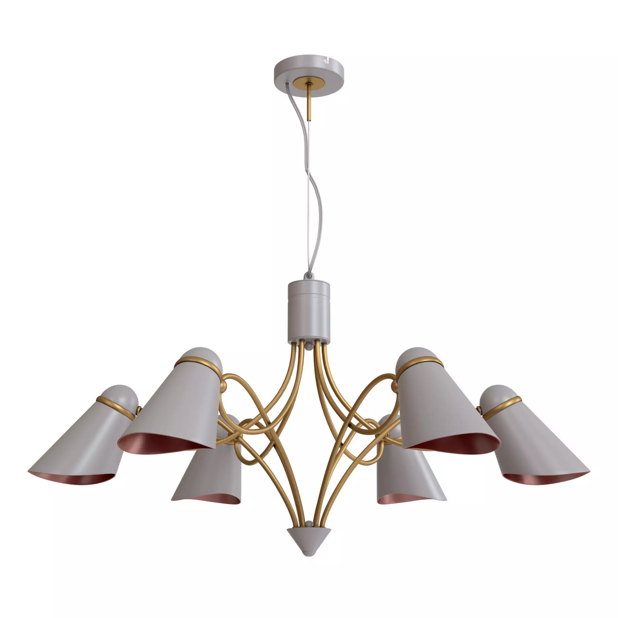 Hanging chandelier Lovato 2666-6P and 2667-6P 3D model