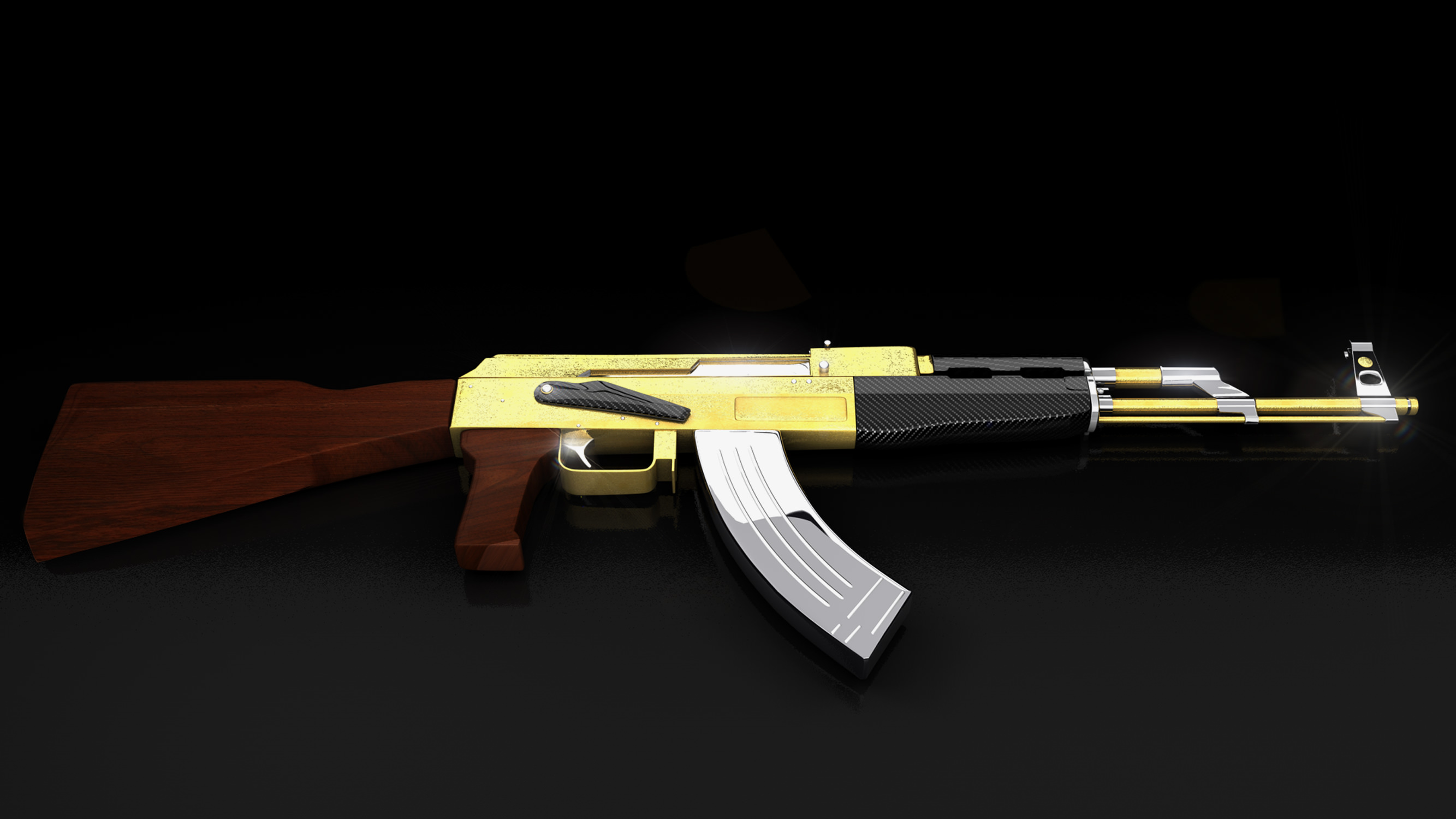 AK47 weapon 3D model_2