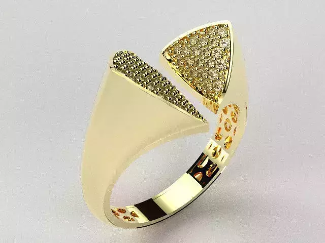 woman diamond  rings T00004 3D print model