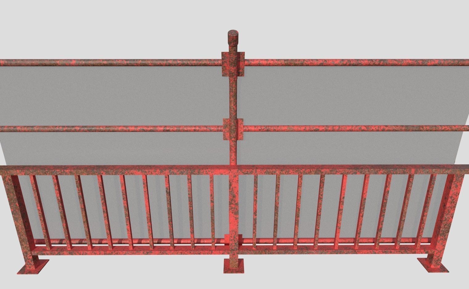 Safety Railing  Low-poly 3D model_12