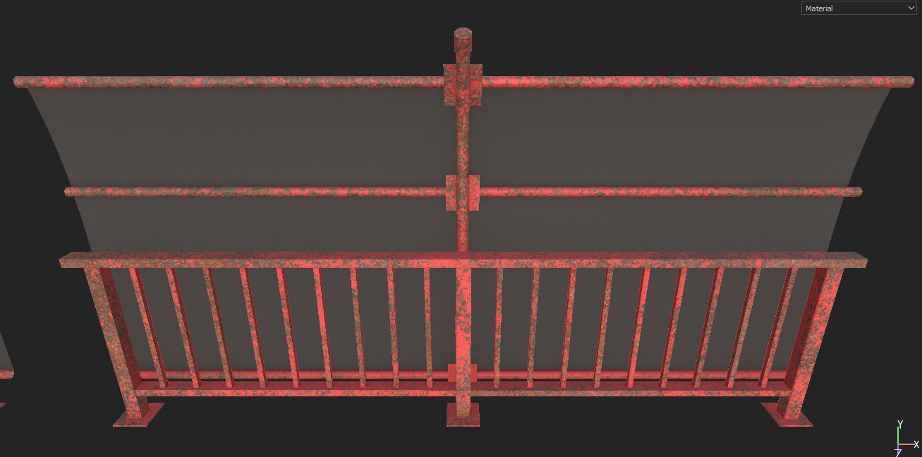Safety Railing  Low-poly 3D model_22