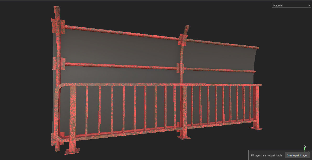 Safety Railing  Low-poly 3D model_21