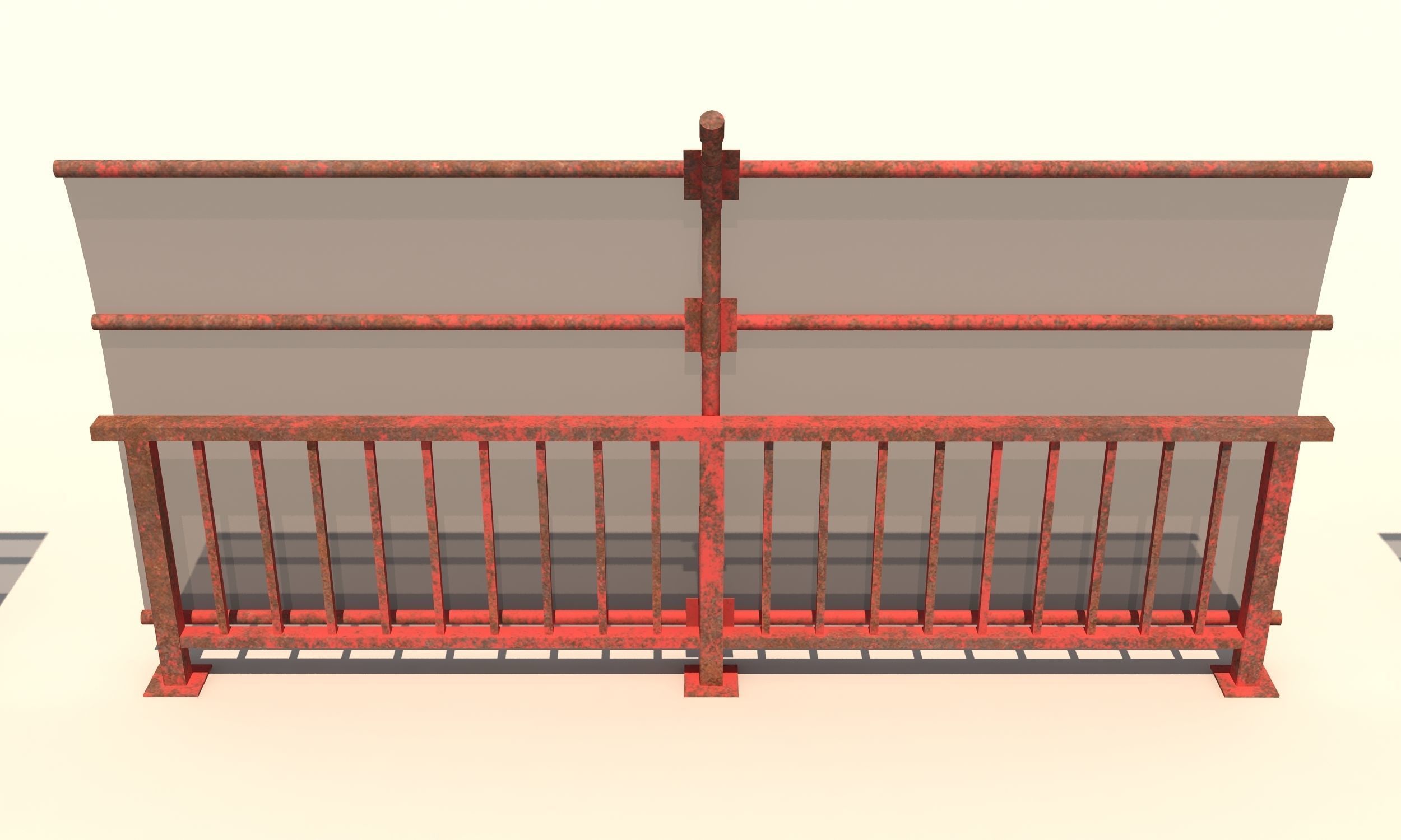 Safety Railing  Low-poly 3D model_2