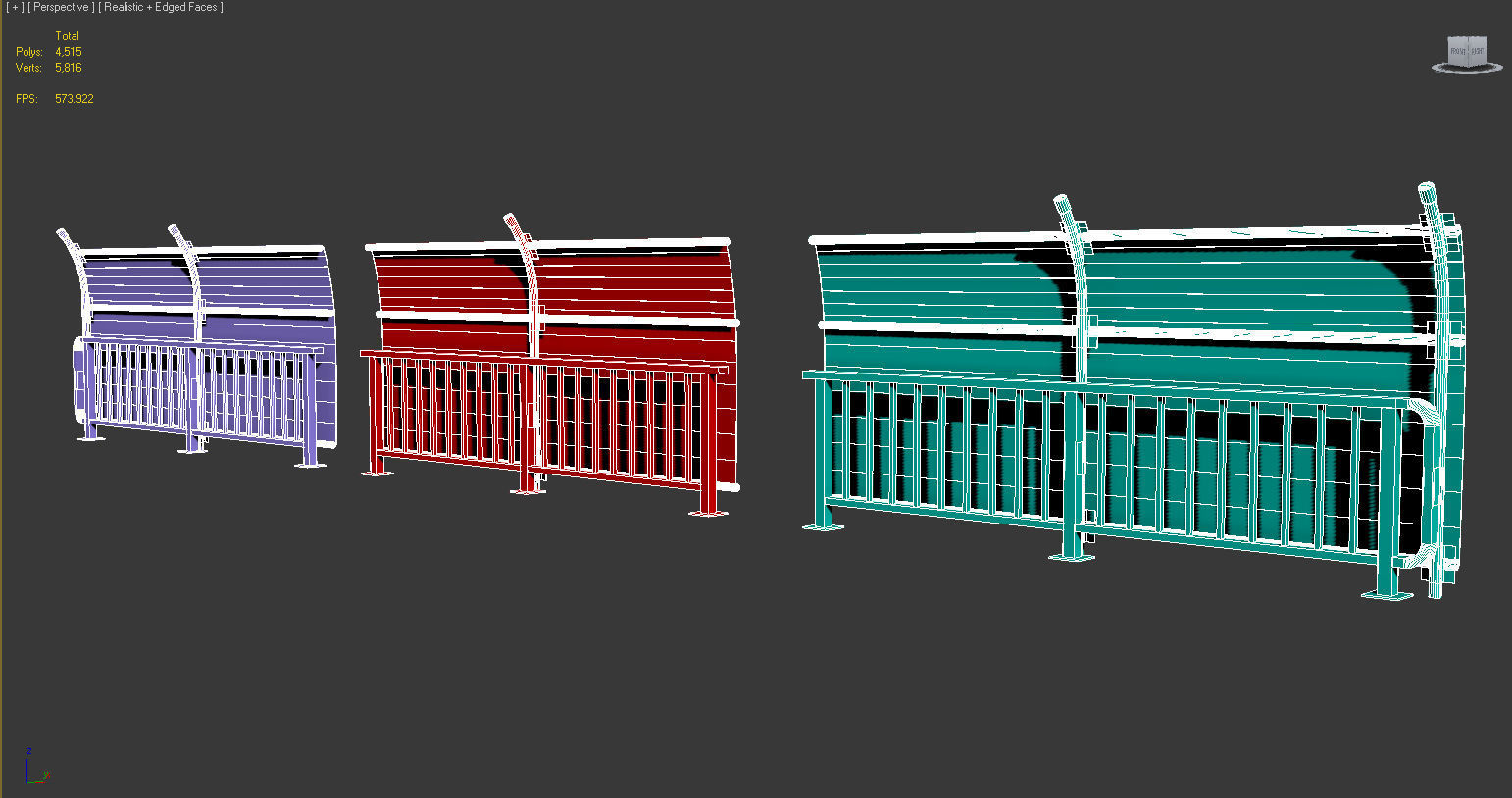 Safety Railing  Low-poly 3D model_24