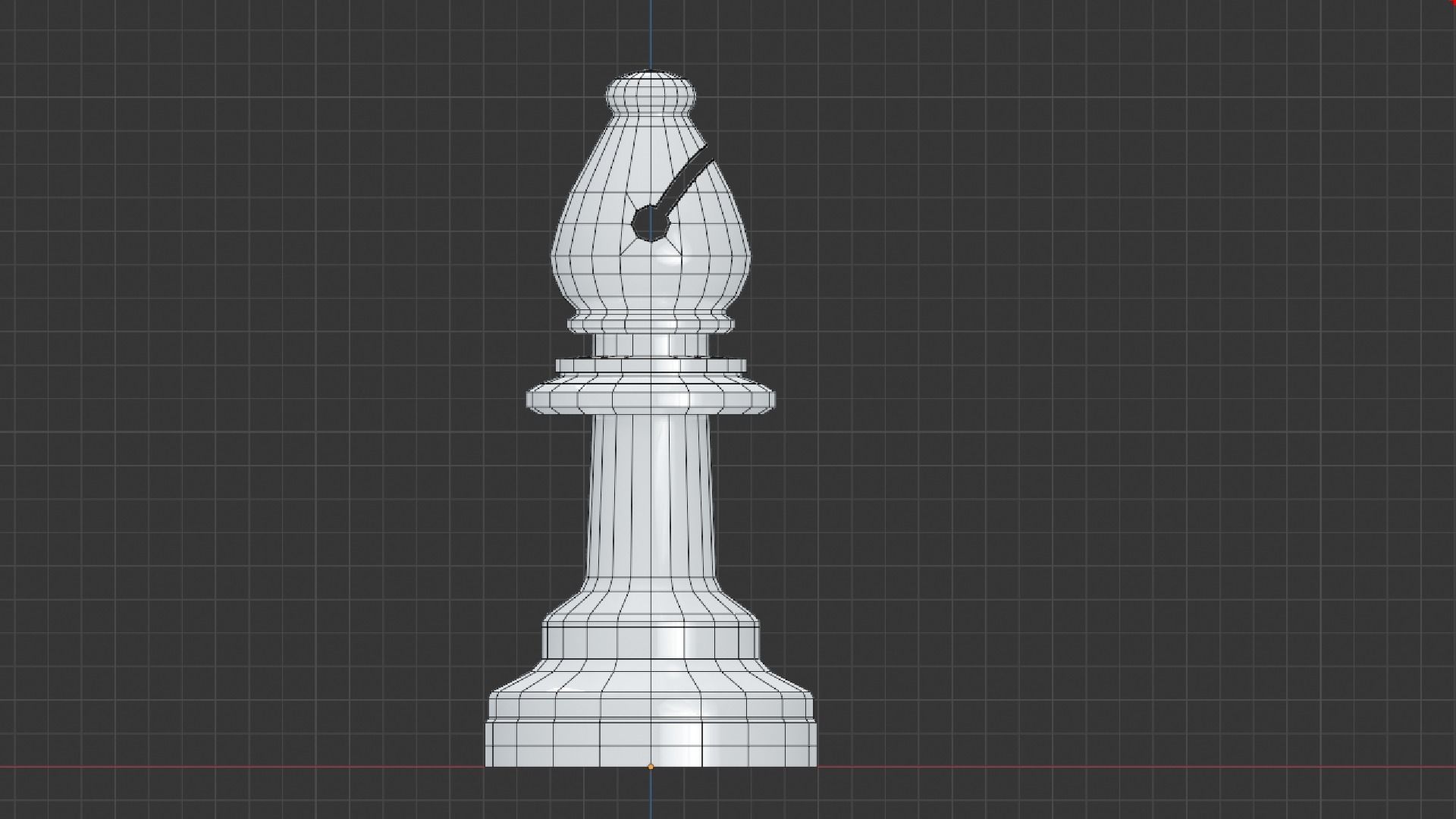 Simple Black and White Chess Pieces Set 3D Model 3D model_2