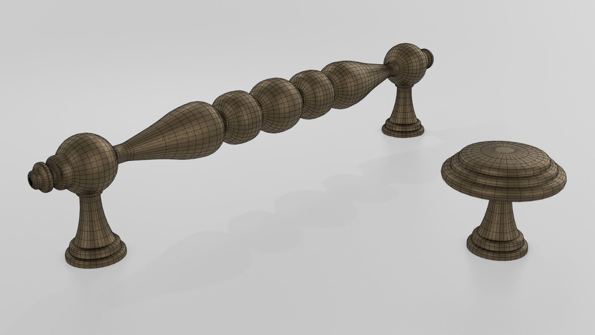 Bronze Furniture Handle 5 3D model_5