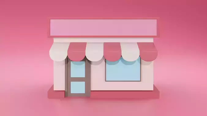 Cute Cartoon Store 3D Model