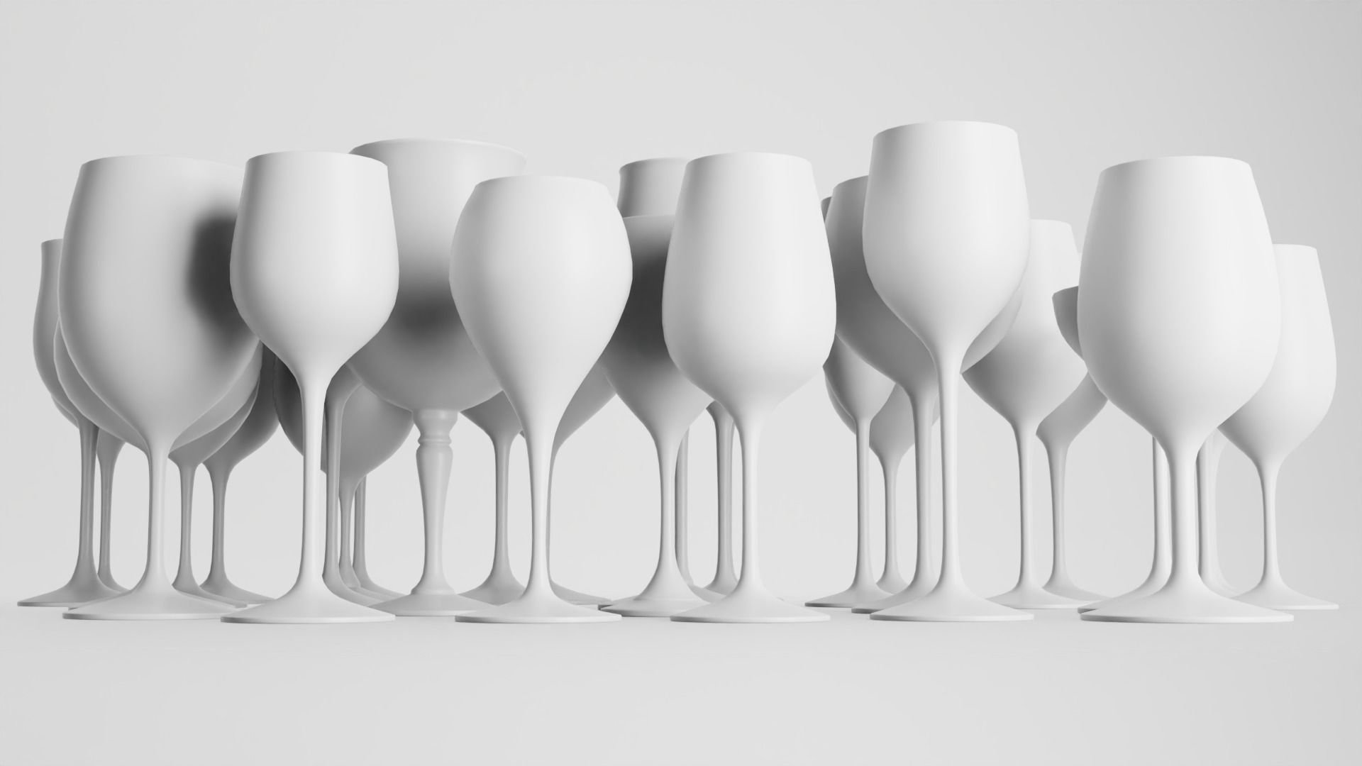 30 Wine glasses 3D Model Collection_6