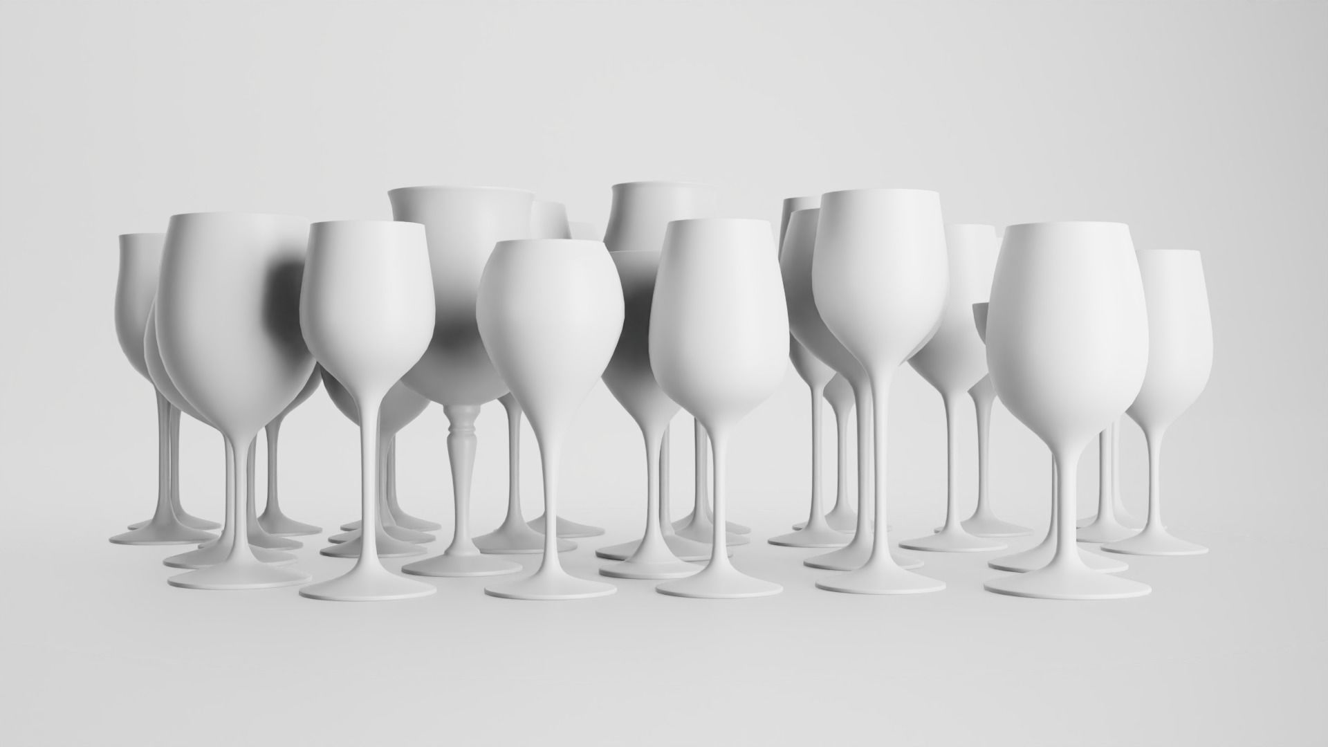 30 Wine glasses 3D Model Collection_7