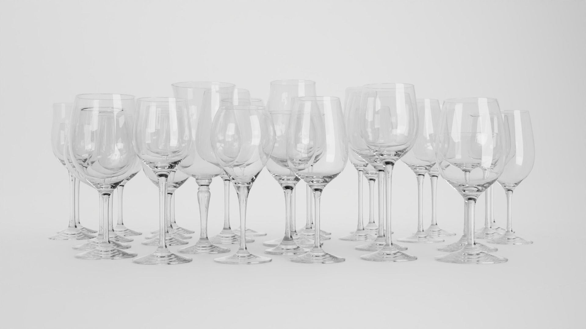 30 Wine glasses 3D Model Collection_2