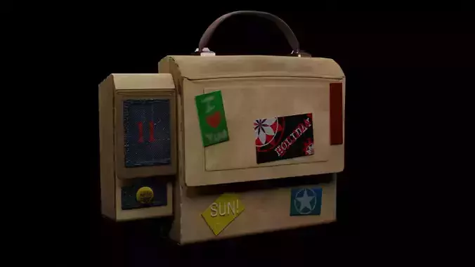 Low Poly Stylized Holiday Bag