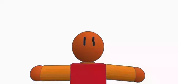 Character person with smiley face