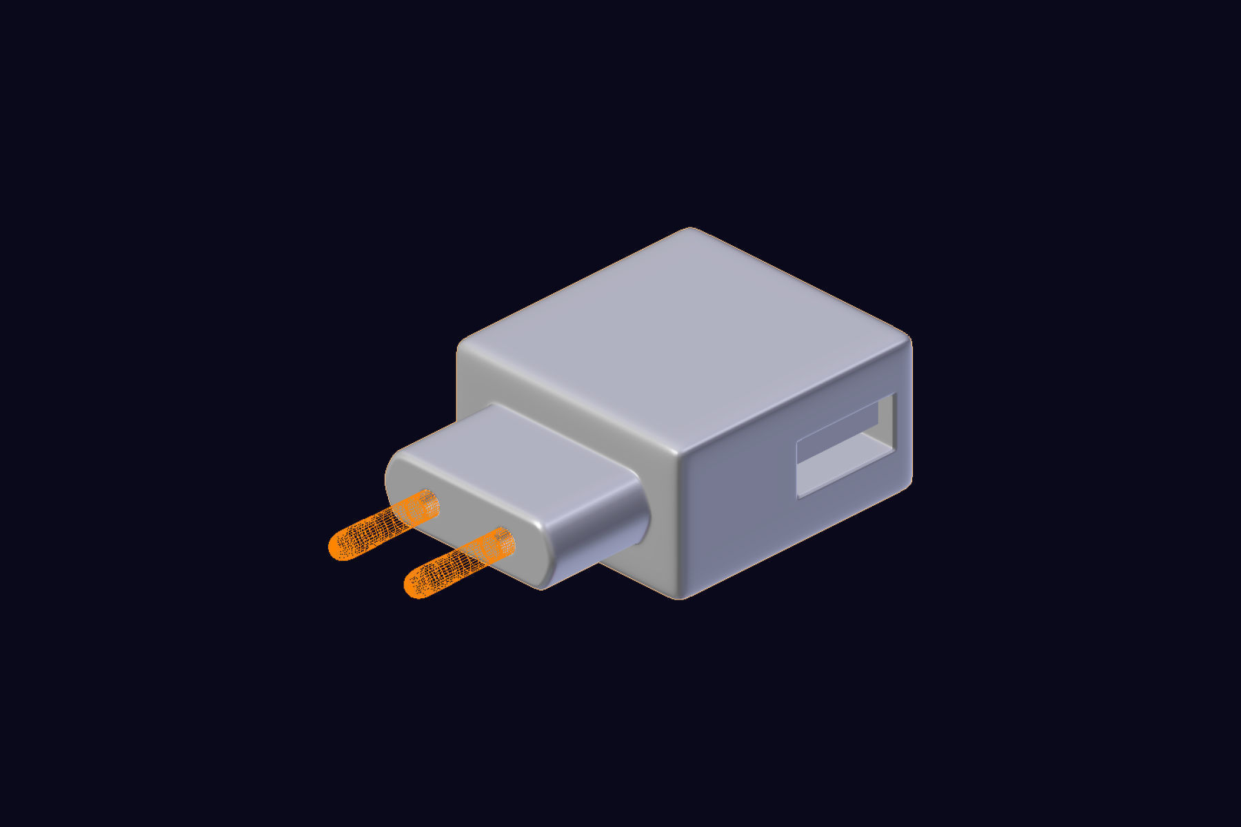 Charger Adapter 3D model_2