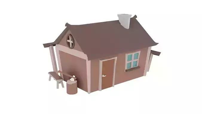Forester Hut Free low-poly 3D model