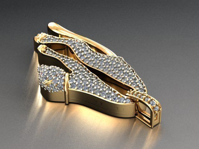 panther pendant M 3D print model_2