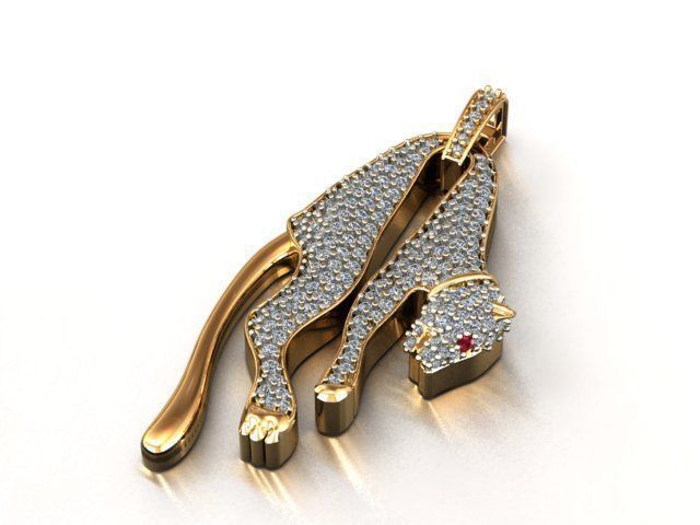 panther pendant M 3D print model_1