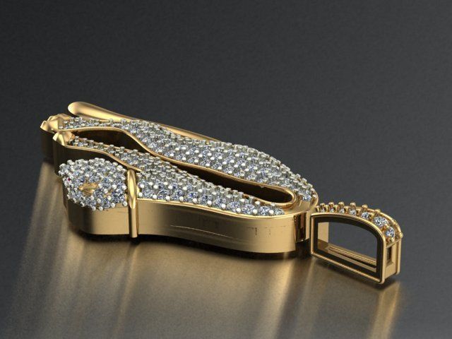 panther pendant M 3D print model_5