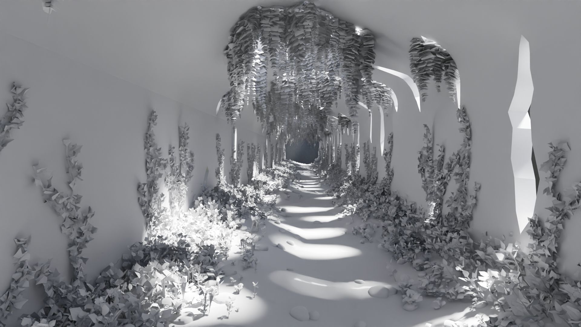 Tunnel Ruins Scene 3D model_9