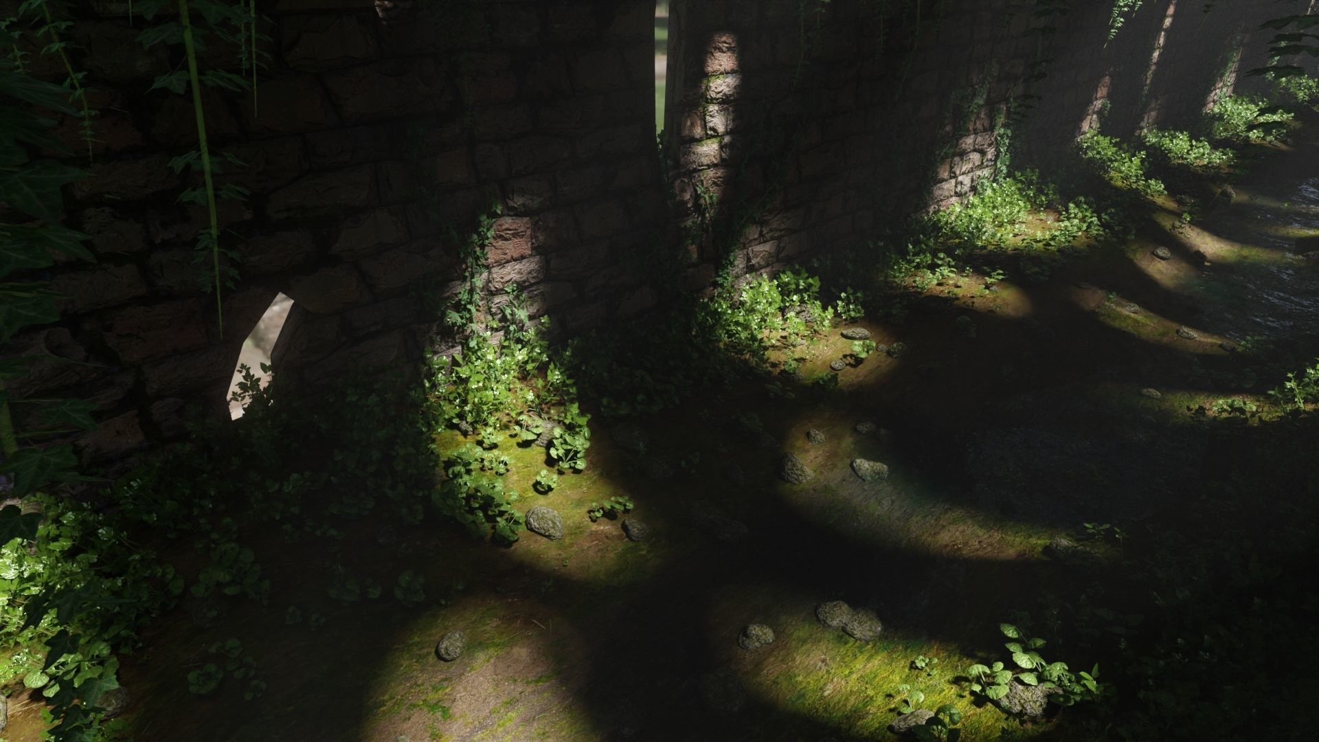 Tunnel Ruins Scene 3D model_3