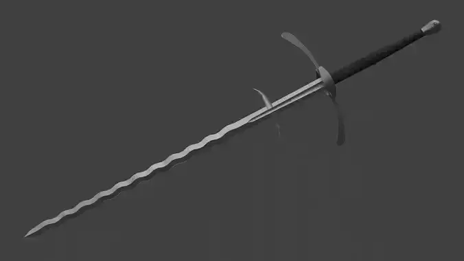 Flamberge Two-Handed Medieval Sword