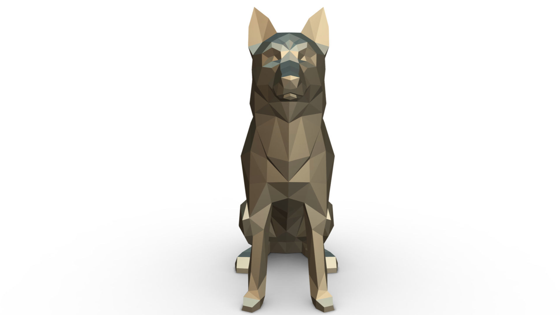 chien loup 3D print model_6