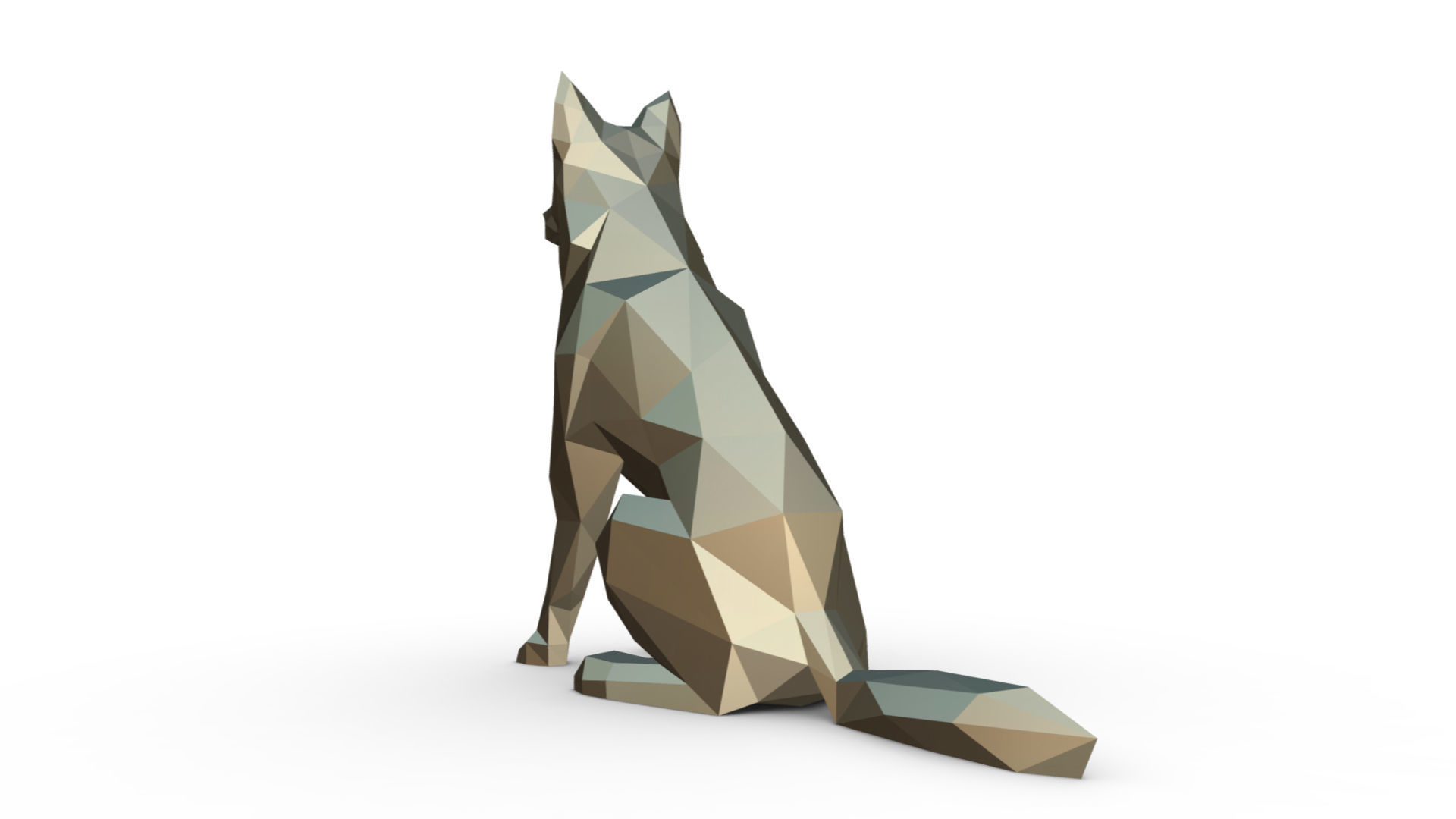 chien loup 3D print model_2