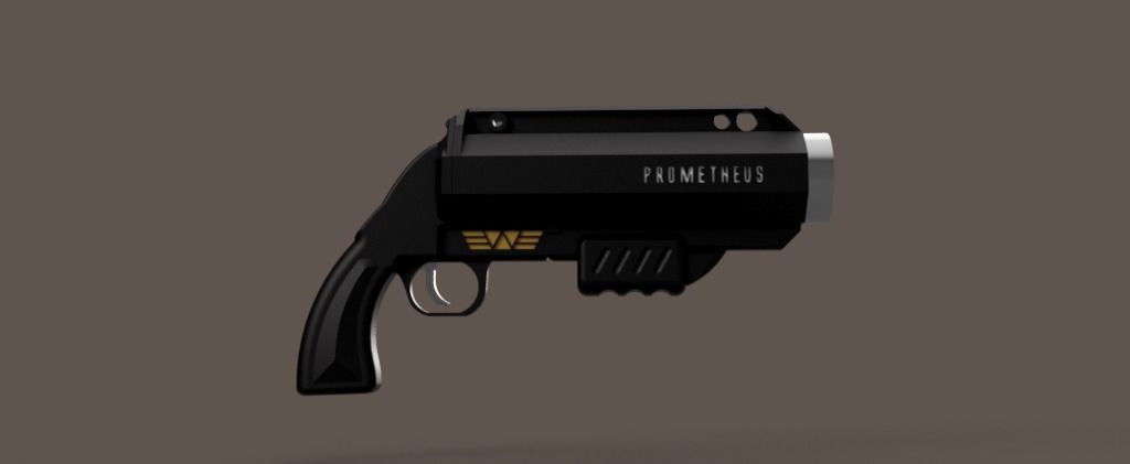 Alien Covenent Davids Flare Gun 3D print model_3