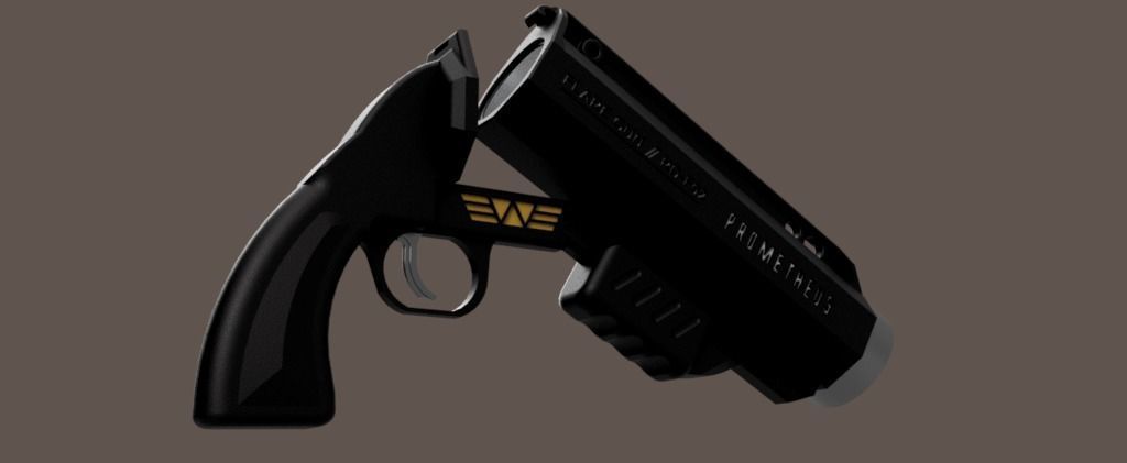 Alien Covenent Davids Flare Gun 3D print model_1
