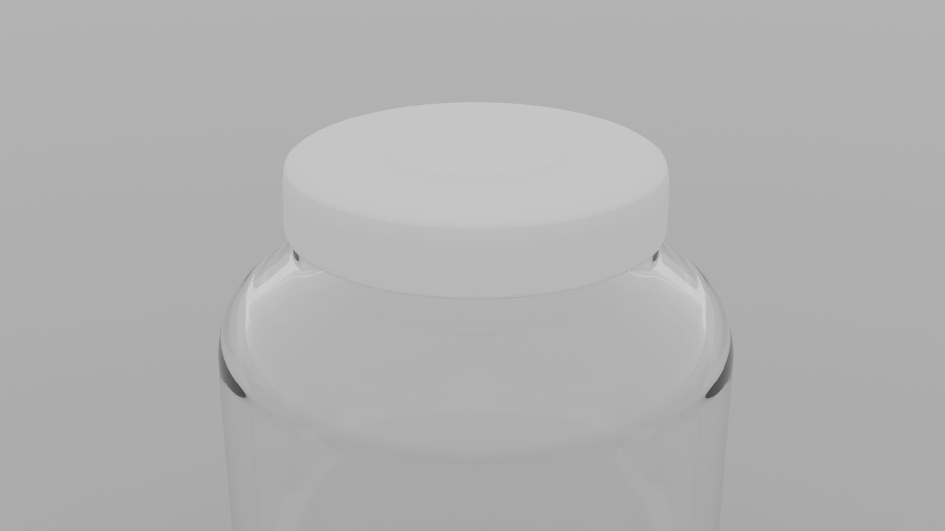 glass jar on plate 3D model_4