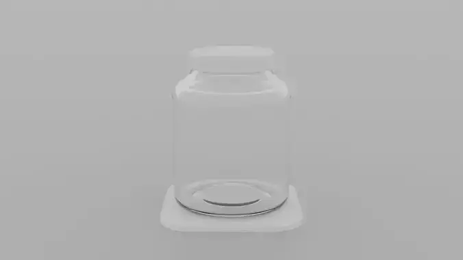 glass jar on plate