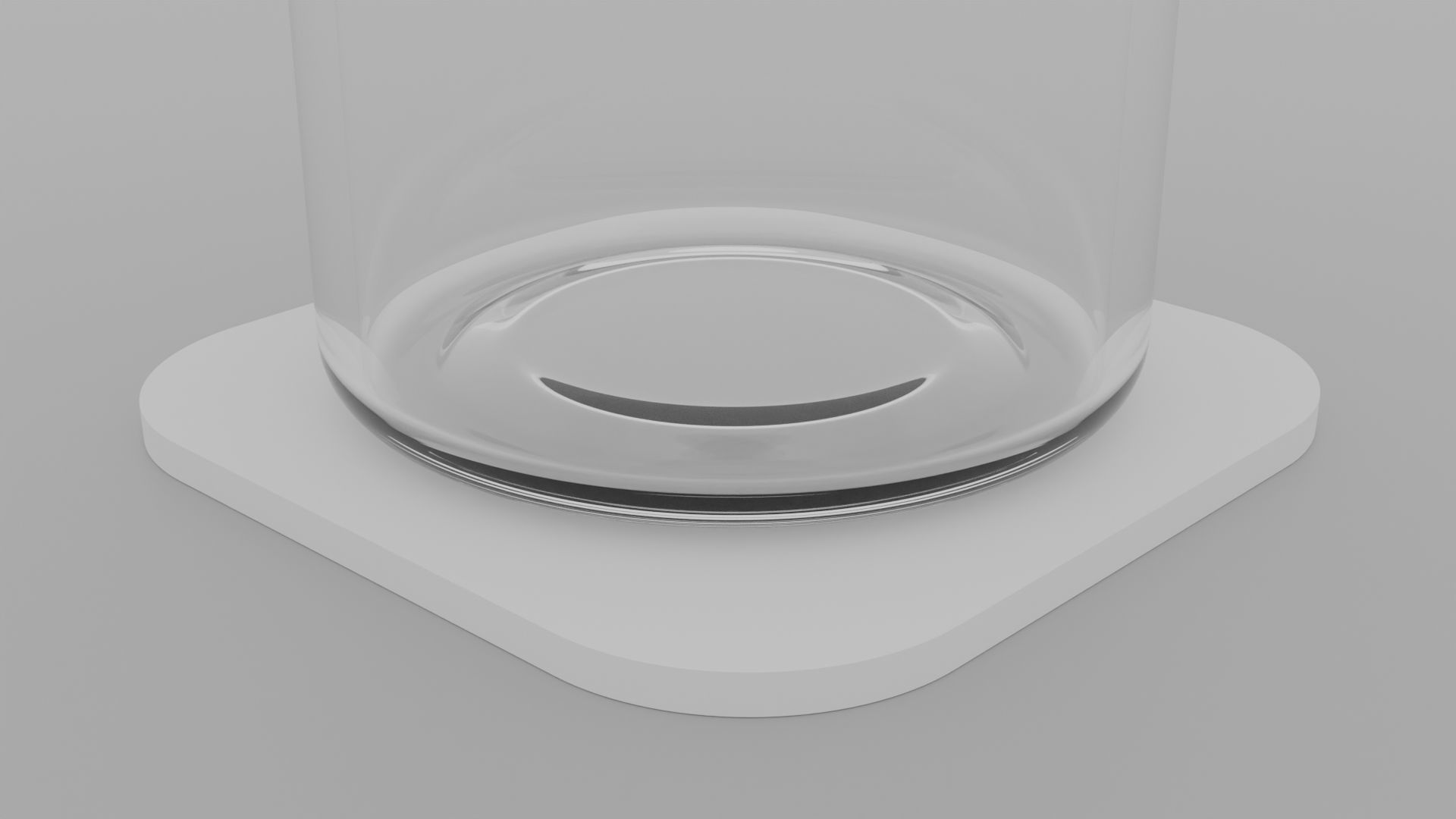 glass jar on plate 3D model_3