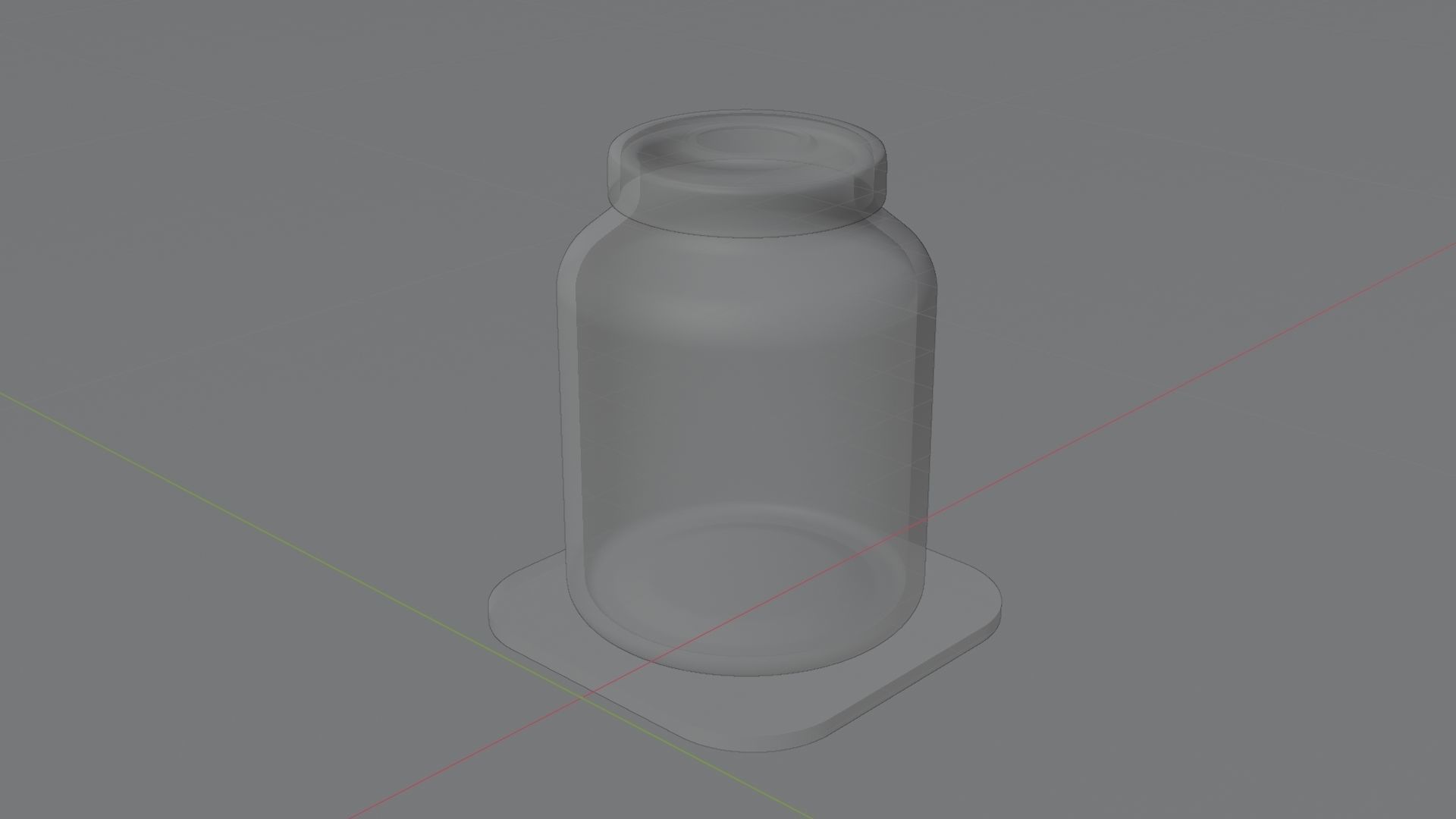 glass jar on plate 3D model_5