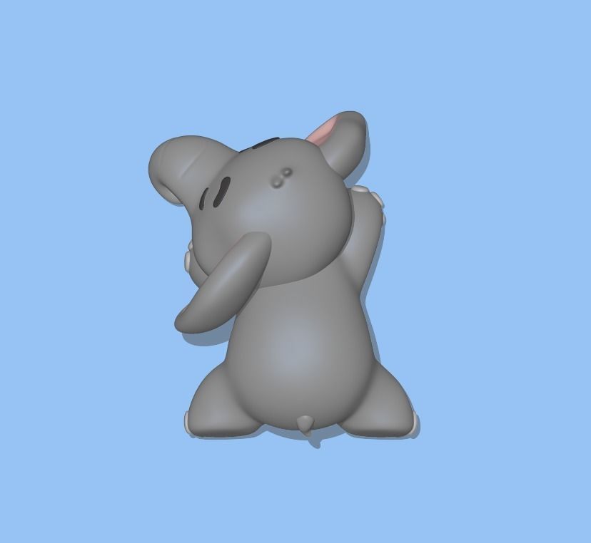 Cute Sleeping Elephant 3D print model_1