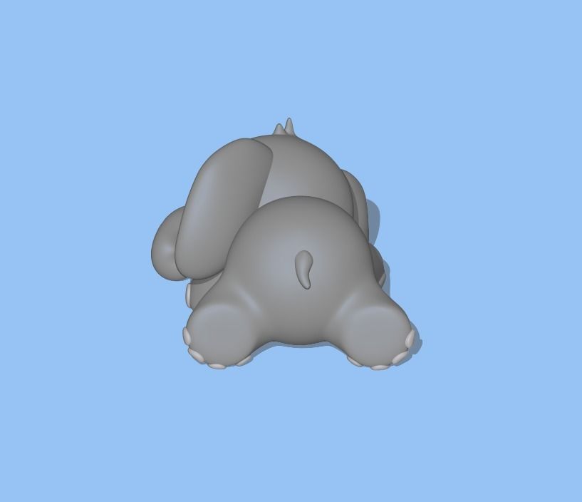 Cute Sleeping Elephant 3D print model_2