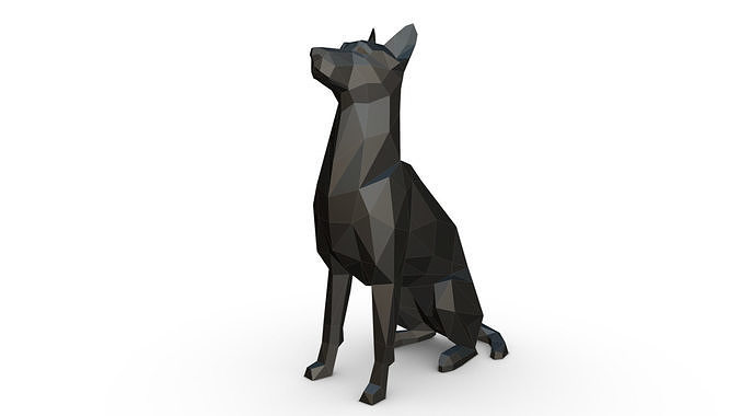 Belgian Malinois low poly 3D print model