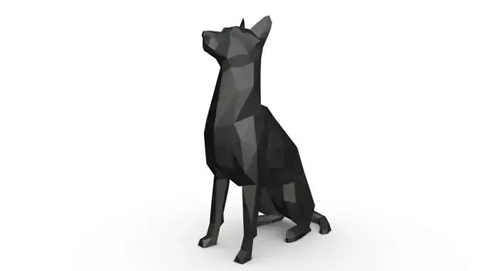 Belgian Malinois low poly 3D print model