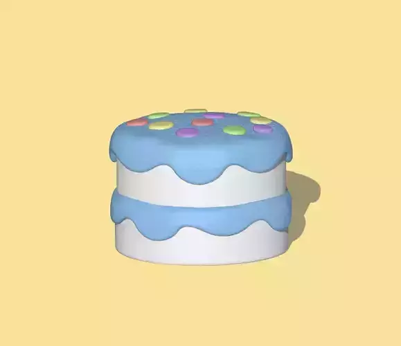 Cute Round cake 3D print model Cute Round cake 3D print model