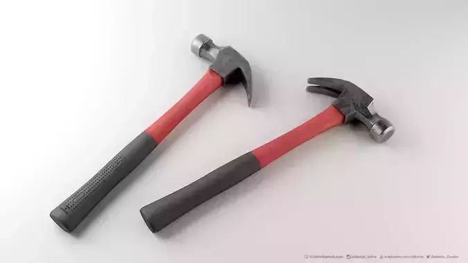 Hammer Tool - 3D model - 4k Textures 3D model