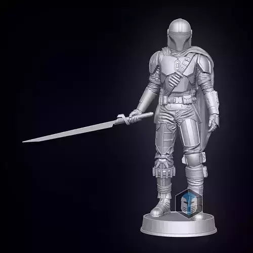 Mandalorian Figurine Season 2 - Pose 3 3D print model