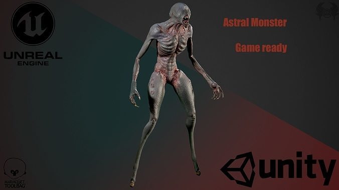 Astral Monster Low-poly 3D model