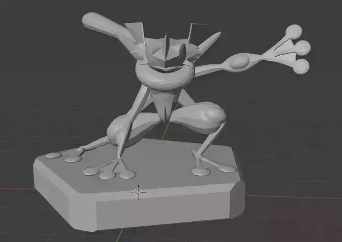 Greninja frog 3D print model