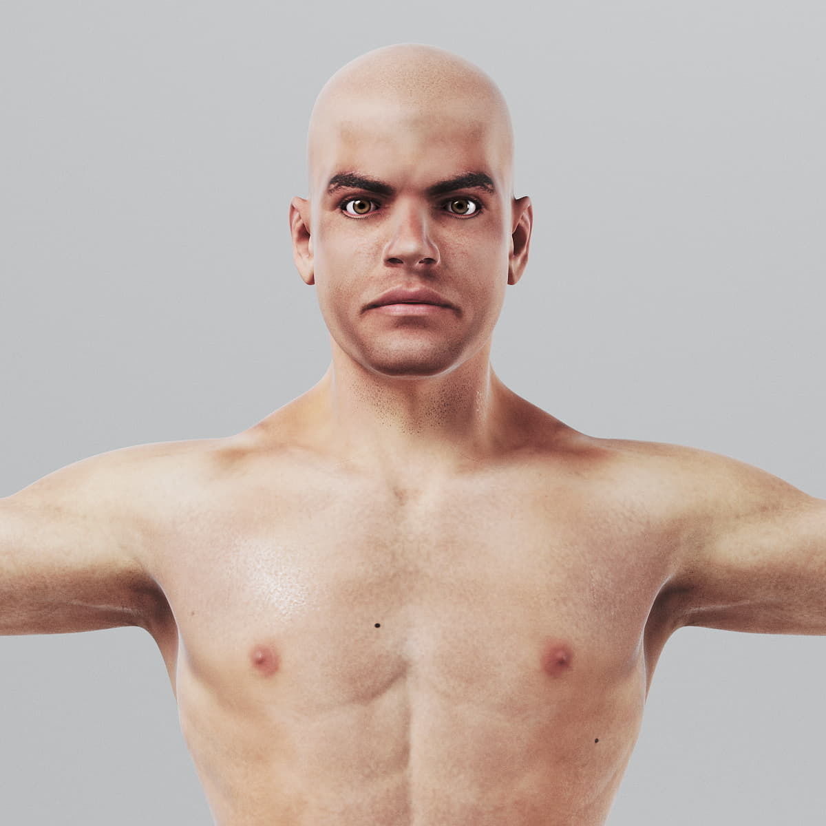 Human Male Body Textured - Anatomy 3D model_1